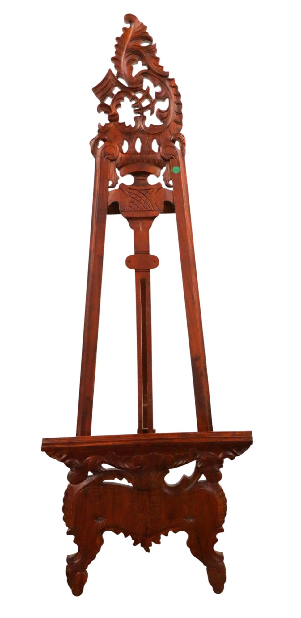 Hand carved solid mahogany adjustable easel (1 of 5)