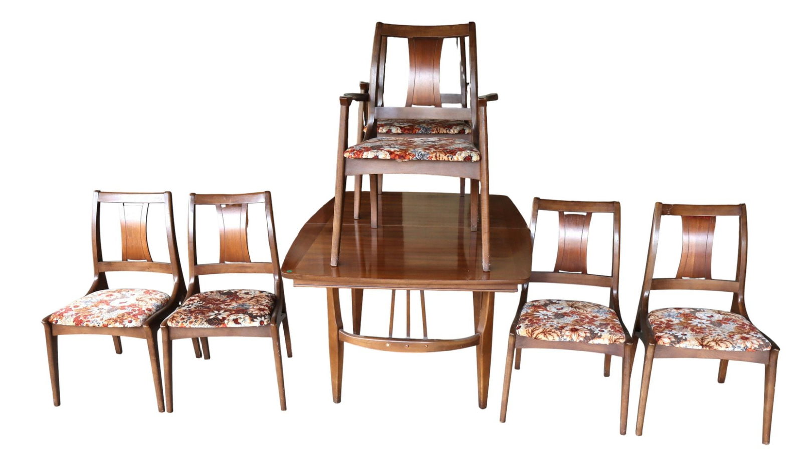 Mid Century Modern 7pc walnut dining set (1 of 10)