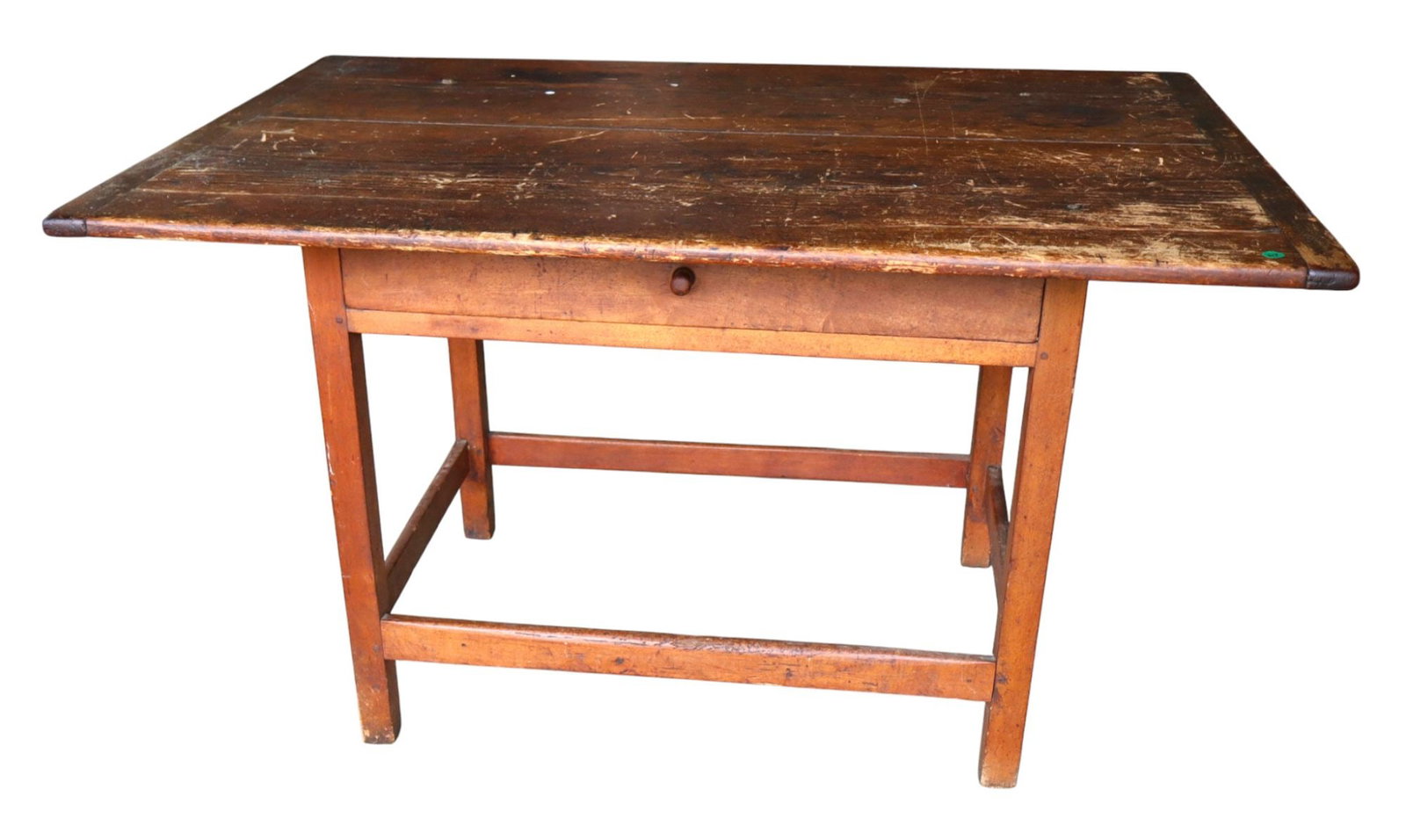 Nice antique primitive pine country work table (1 of 8)