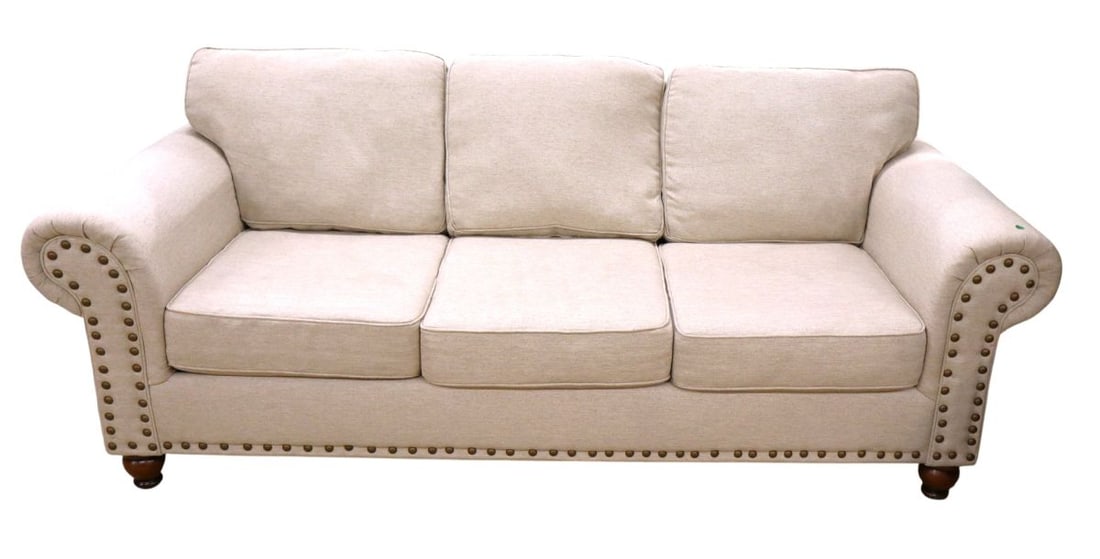 NEW upholstered tweed sofa by Fashion Furn. USA (1 of 7)