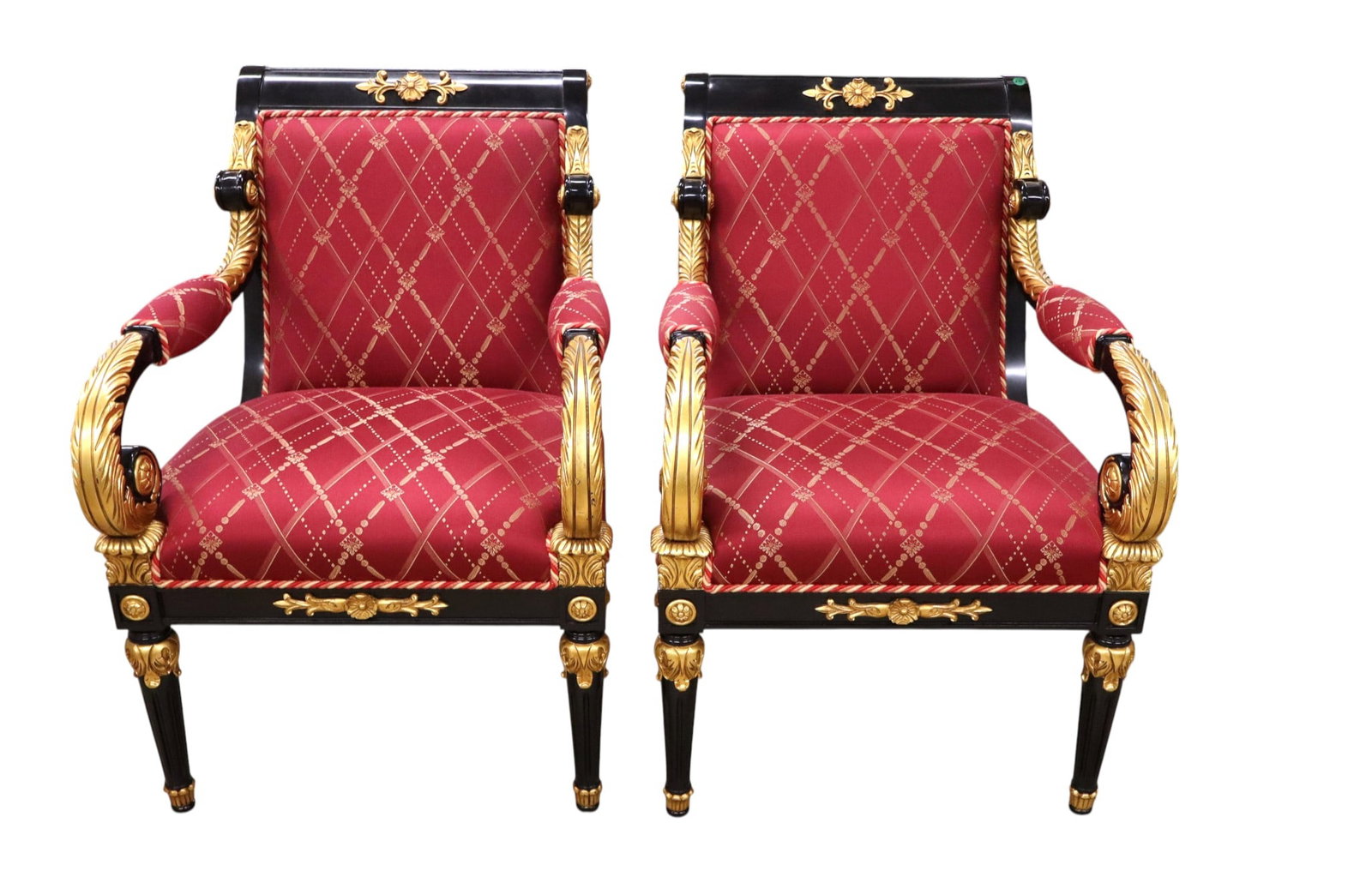 Fantastic PR Mariner 1893 scroll arm uphol. chairs (1 of 8)