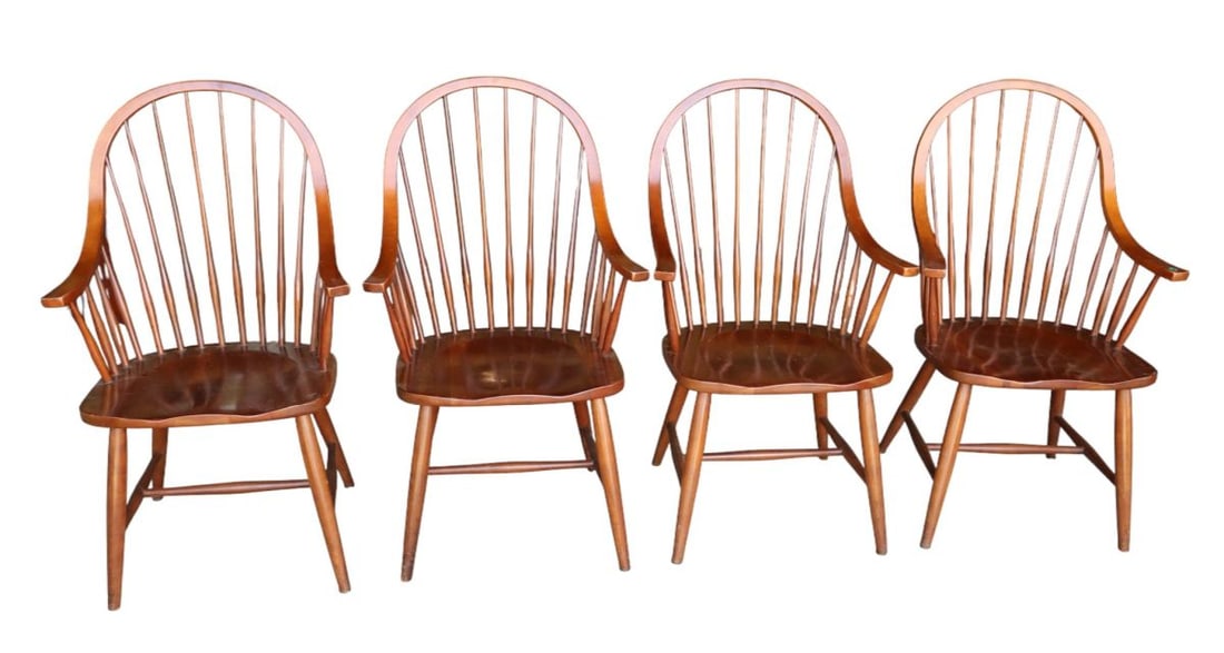 Set 4 Ethan Allen windsor style arm chairs (1 of 9)