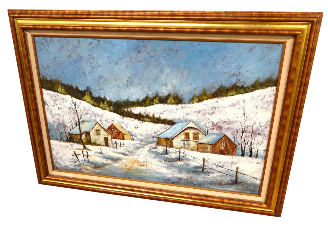 Vintage oil on canvas painting sg Jack Seal: Vintage oil on canvas painting signed Jack Seal framed artwork, structurally sound and in good condition for age. Footprint: 31.5"h x 43"w