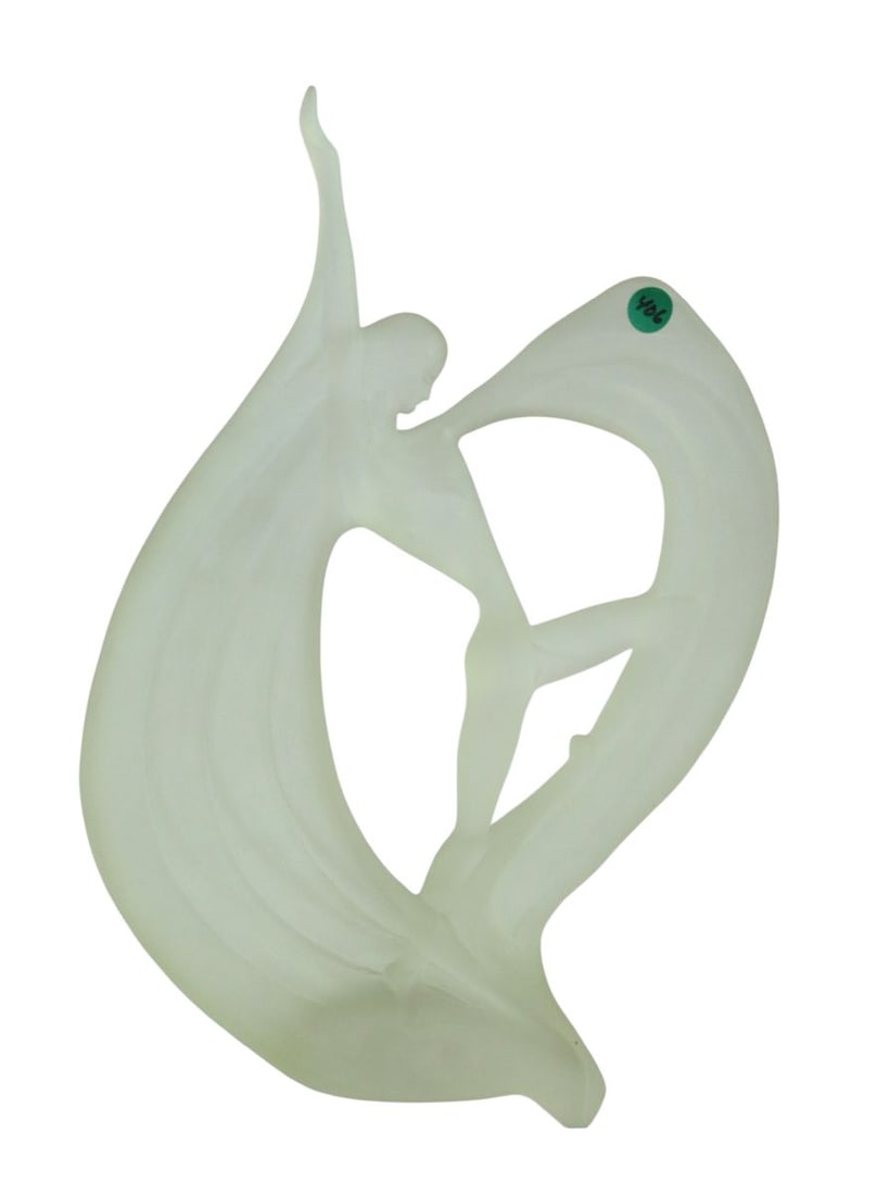 Lalique style vintage silhouette dancer: Lalique style vintage silhouette dancer, resin, no noticeable issues. 18"h x 12"w x 3.5"d