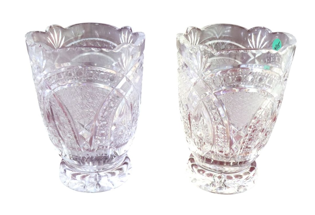 2 brilliant lead crystal vases (1 of 4)