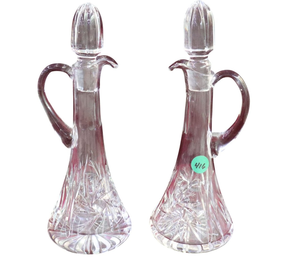 2 lead crystal cruets (1 of 4)