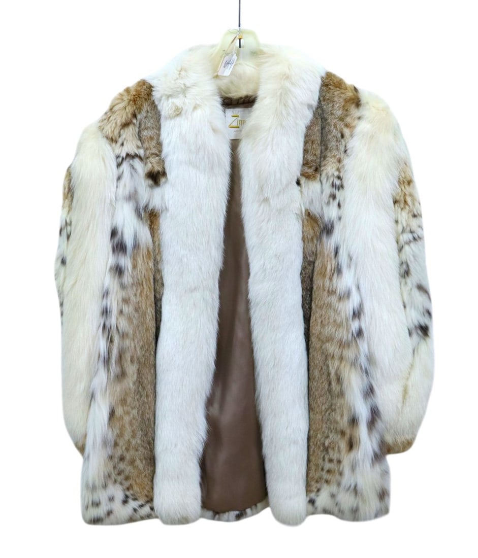 Vintage short rabbit and fox fur coat (1 of 4)