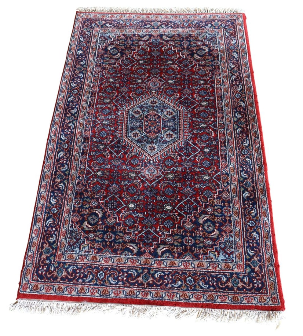 Hand stitched wool rug 64.5"l x 36"w (1 of 8)