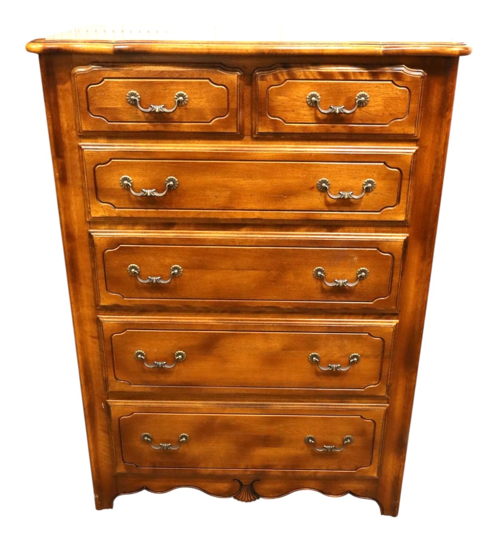 Beautiful Ethan Allen cherry French style high chest (1 of 8)