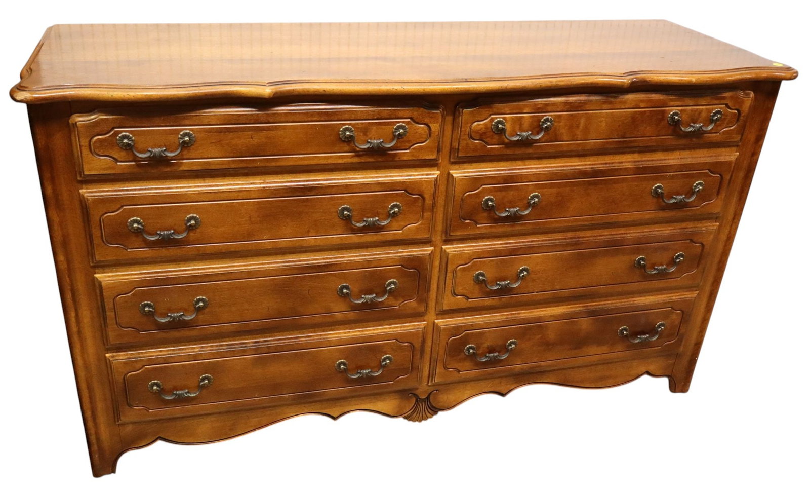 Beautiful Ethan Allen cherry French style low chest (1 of 8)
