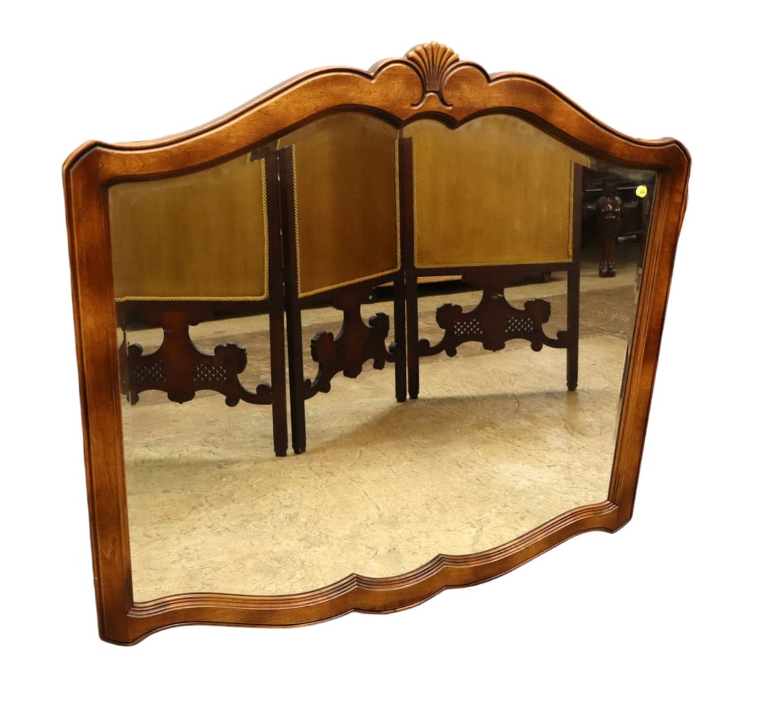 Ethan Allen cherry French style beveled mirror (1 of 5)