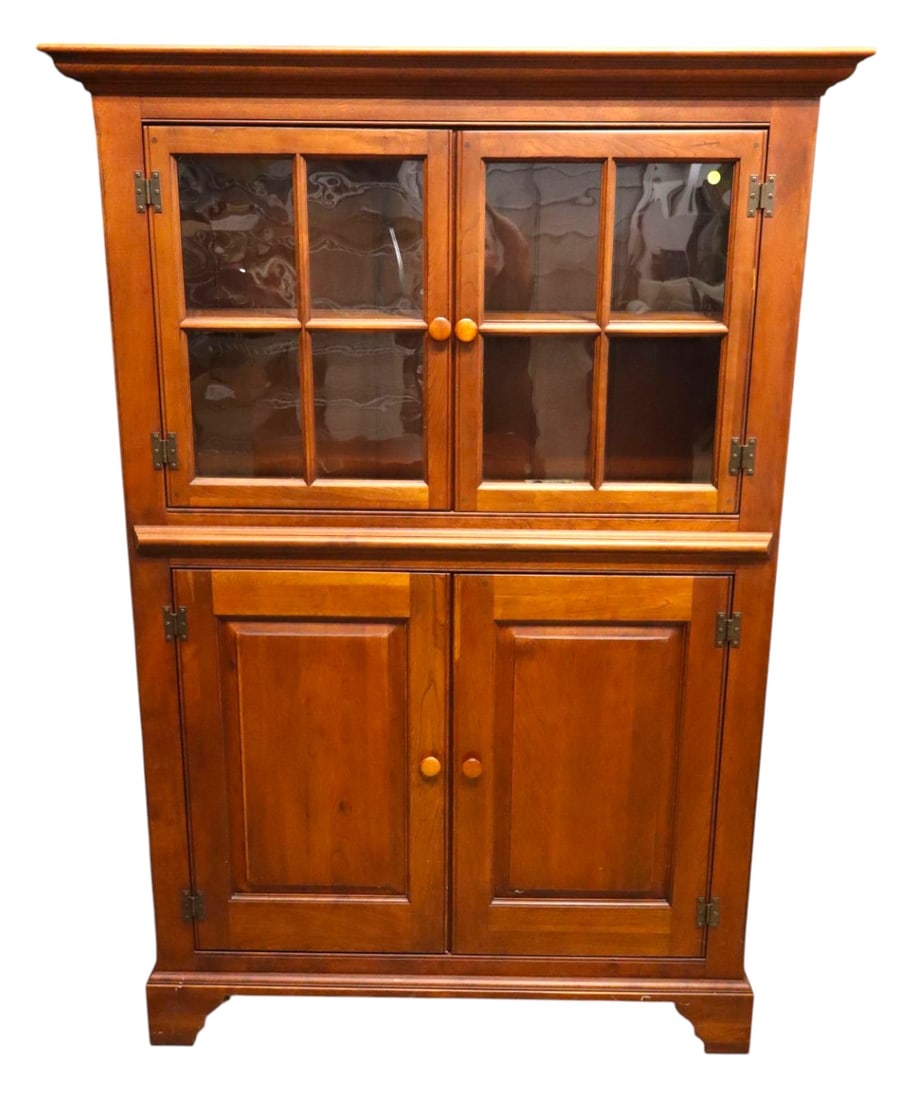Lexington Bob Timberlake 4 door china server: Lexington Bob Timberlake Collection 4 door china server solid cherry individual paned glass, original finish, structurally sound, in good condition. 72"h x 50"w x 15"d