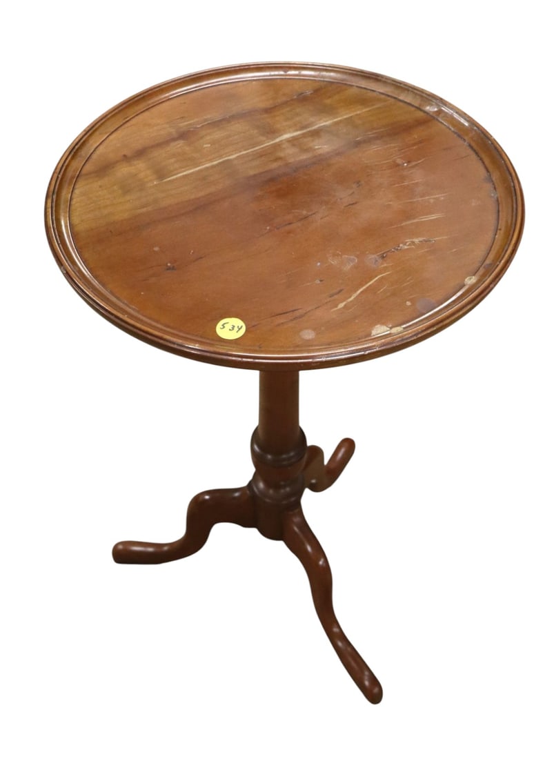 Quality QA stand crafted AF Hackman 1975: Quality hand crafted solid cherry queen anne stand by Arlington F. Hackman cabinet maker Lititz, PA, signed and dated 1976, original finish, structurally sound with some finish loss on top. 24"h x 14"