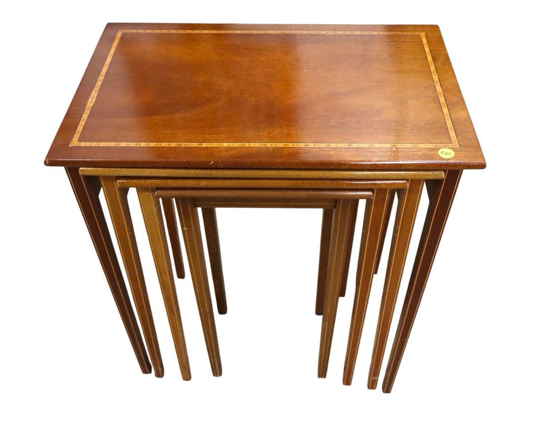 Crafted set 4 nesting tables by AF Hackman 1969 (1 of 4)