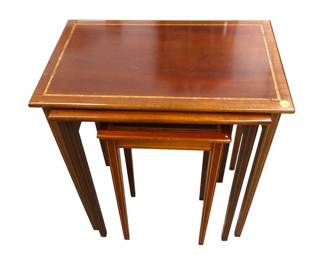 Crafted set 3 nesting tables attrib AF Hackman 1969 (1 of 5)