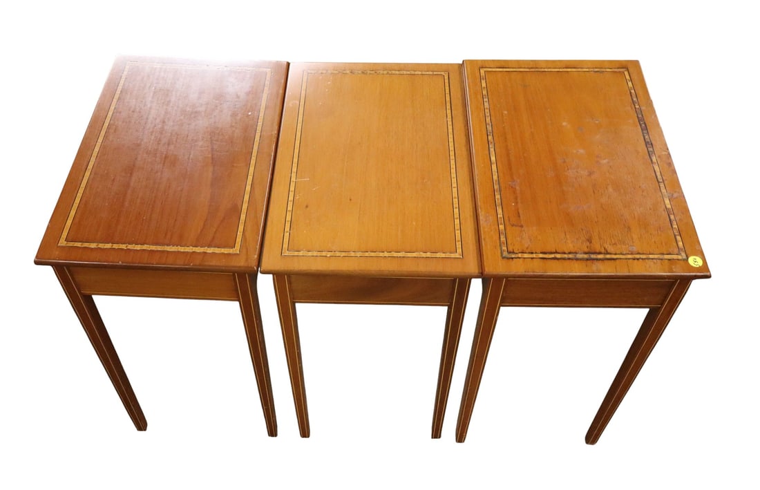 Crafted set 3 nesting tables attrib AF Hackman 1969 (1 of 4)