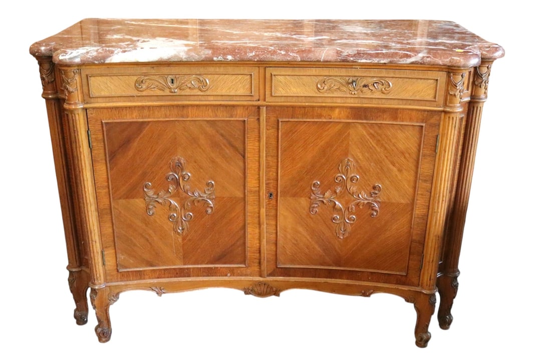 Antique FR MT fitted interior and carved server (1 of 7)
