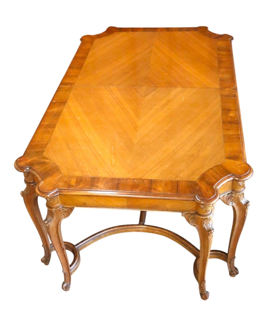 Antique FR mah/rswd 11 leg dining table w/4 leaves (1 of 12)