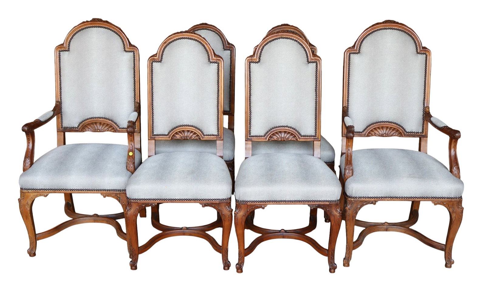 Antique set 6 FR hly carved & ornate dining chairs (1 of 15)