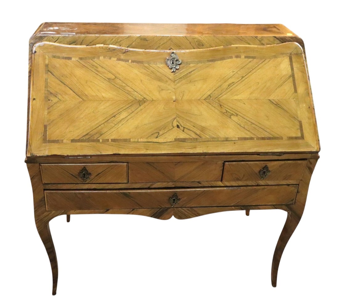 Antique Italian brazilian walnut slant front desk (1 of 12)