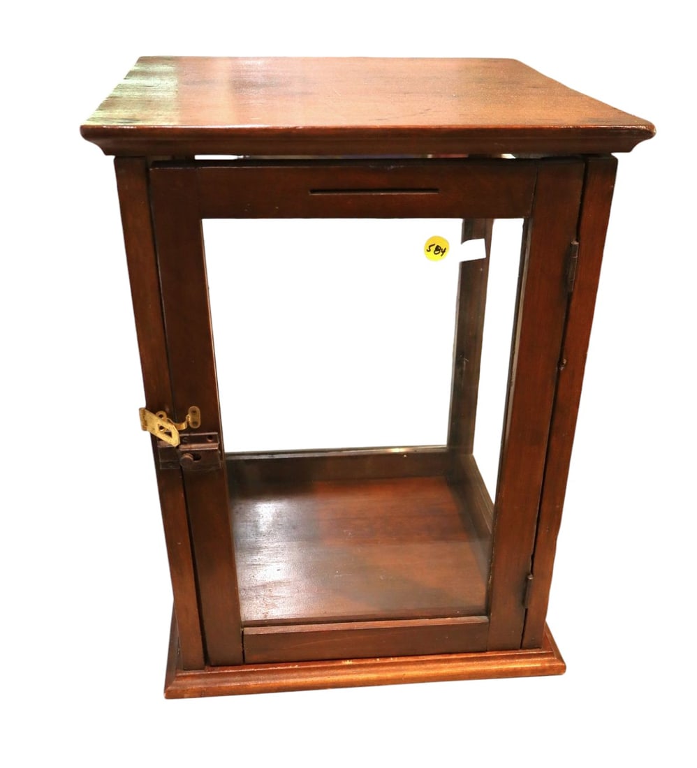 Antique 1 door mahogany case counter top display (1 of 5)