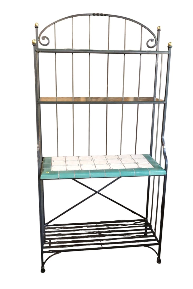 Quality Italian 4 tier scroll twisted WI bakers rack (1 of 6)