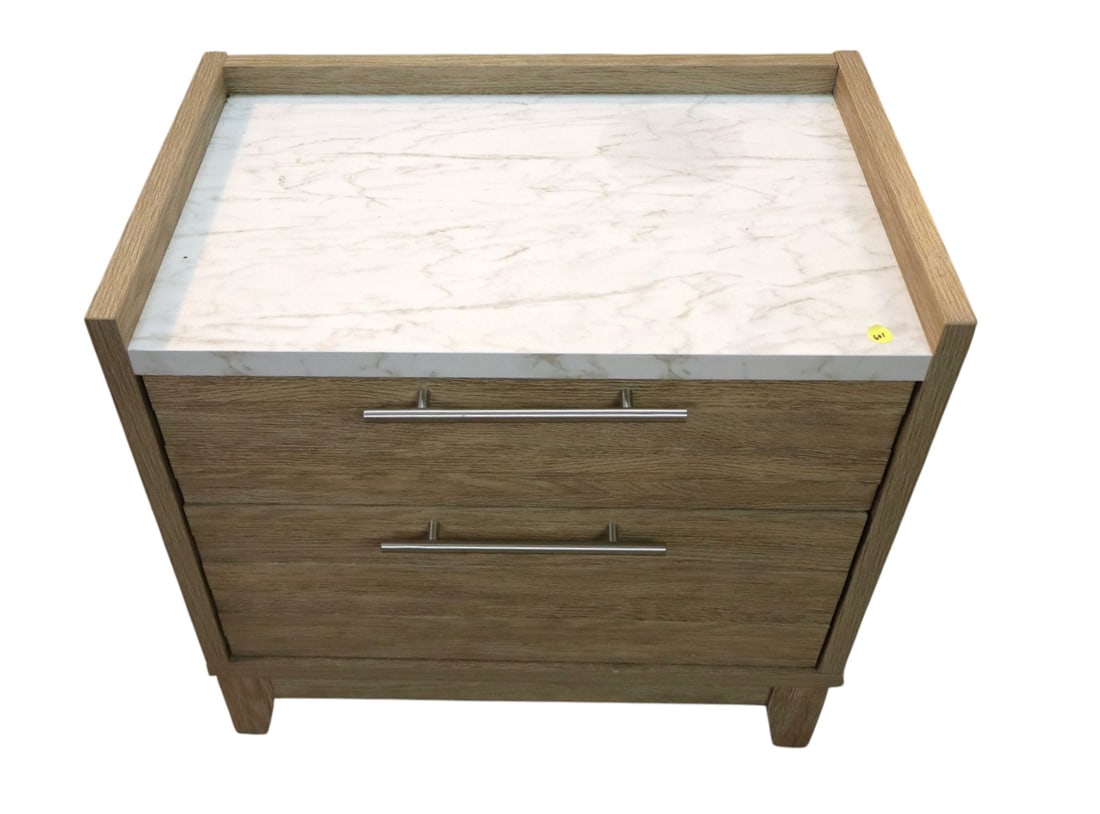 Like new contemporary faux MT style nightstand (1 of 3)