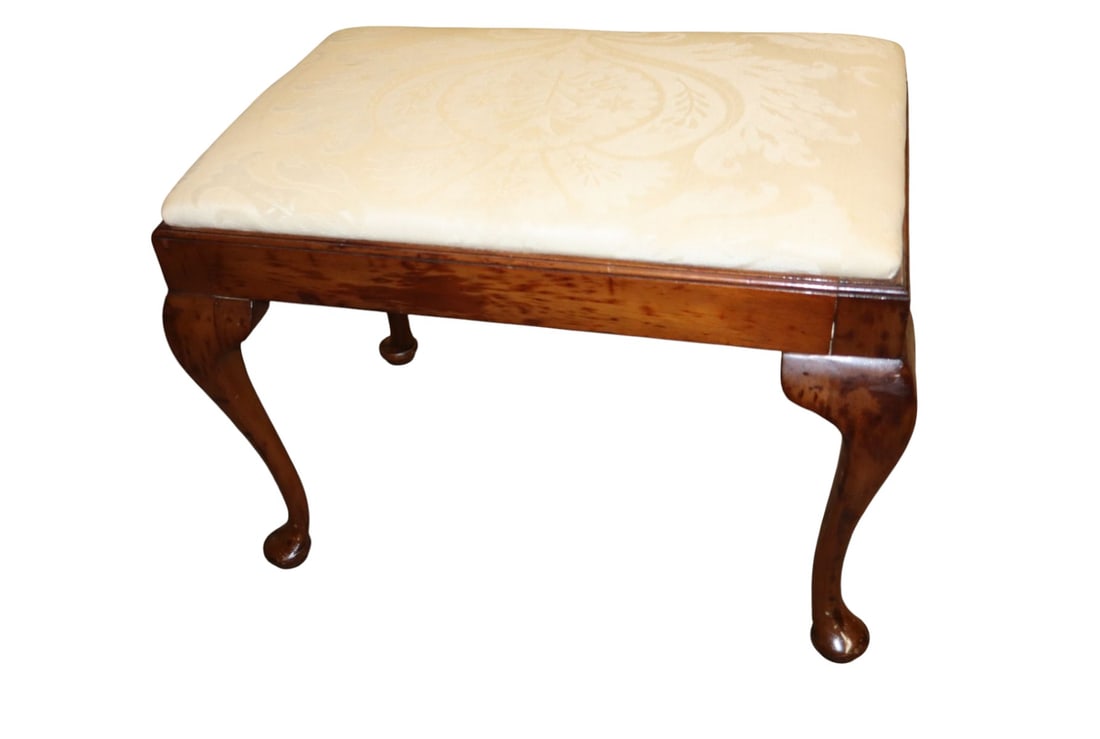 Vintage mahogany queen anne bench (1 of 3)