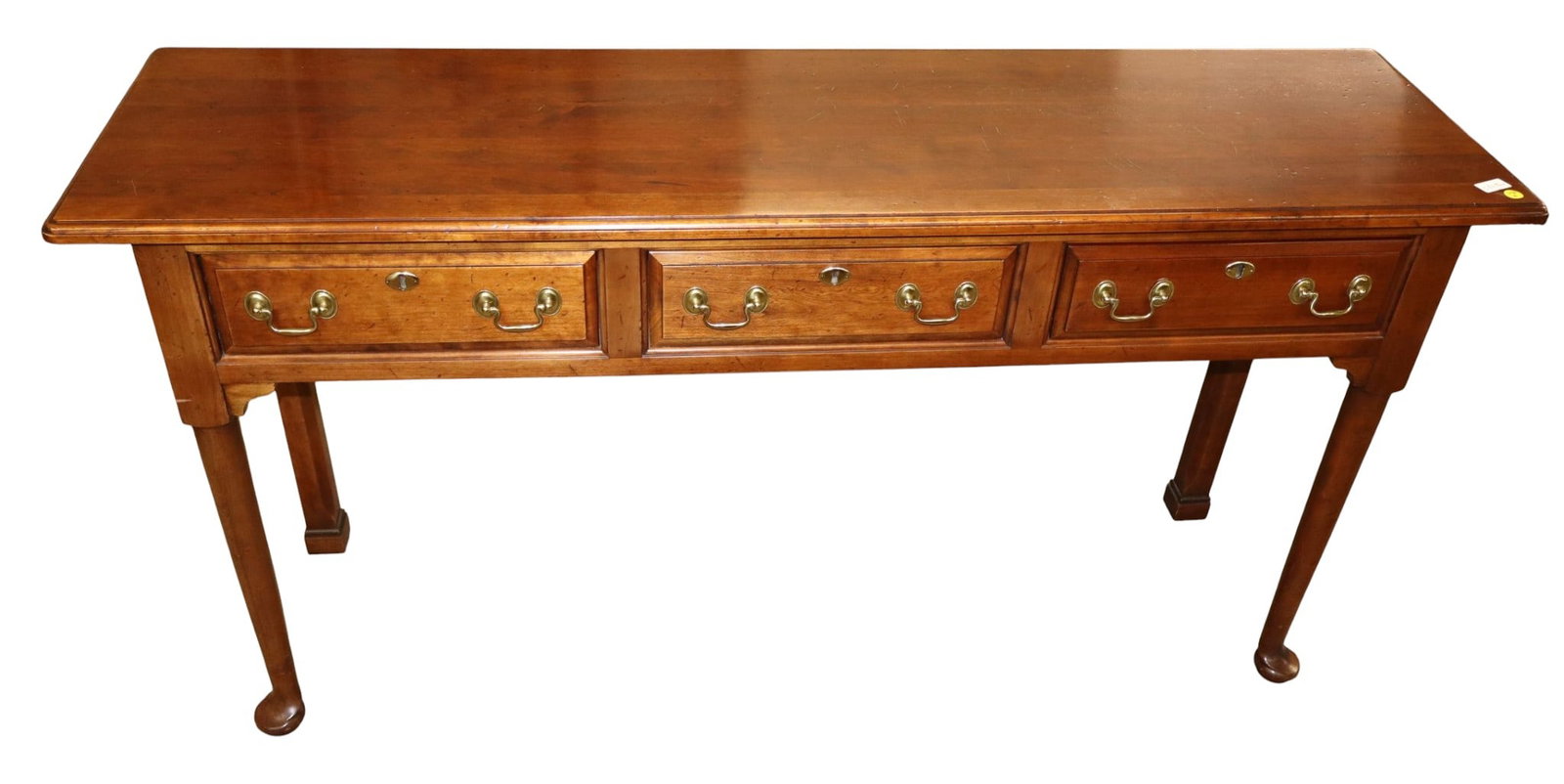 Vintage Statton solid cherry 3 drawer console/sofa table (1 of 6)