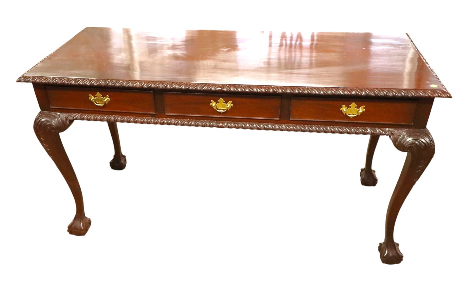 Chippendale style console sofa table original finish (1 of 9)