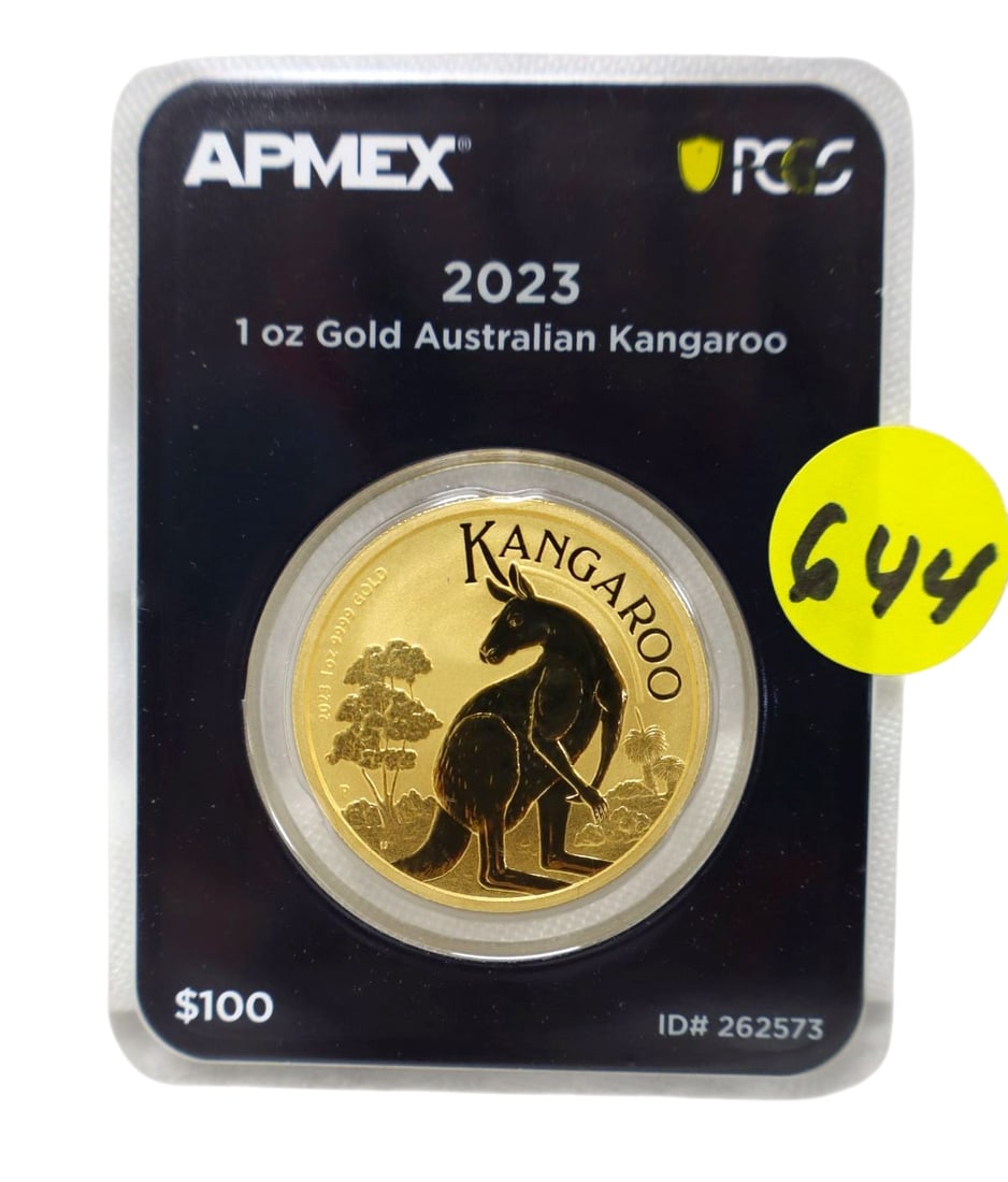 2023 1oz Australian Gold Kangaroo Perth Mint $100 (1 of 2)
