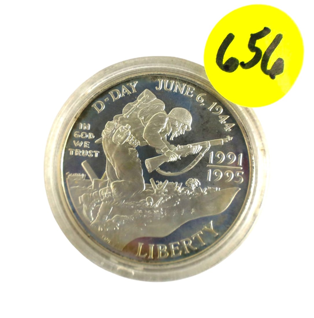 Commemorative silver D-day $1 dollar coin (1 of 2)