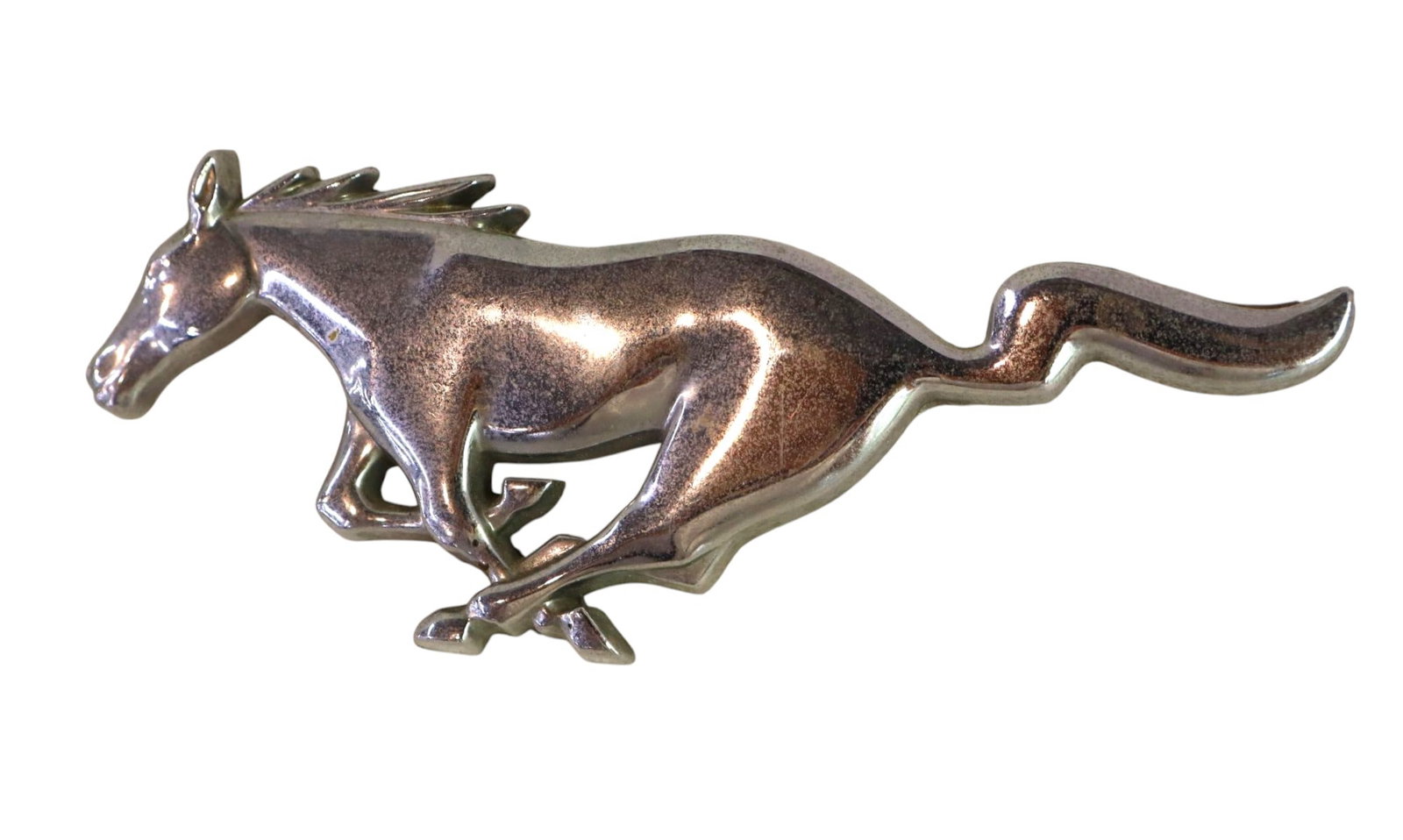 Original chrome Ford Mustang emblem. 2.5 x 6.5 (1 of 3)