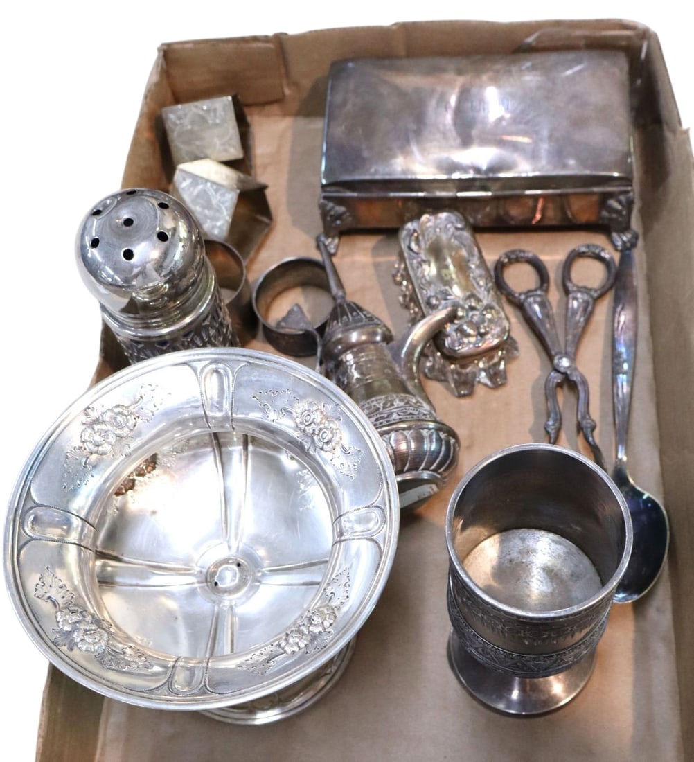 Assorted antique silverplate and other. (1 of 4)