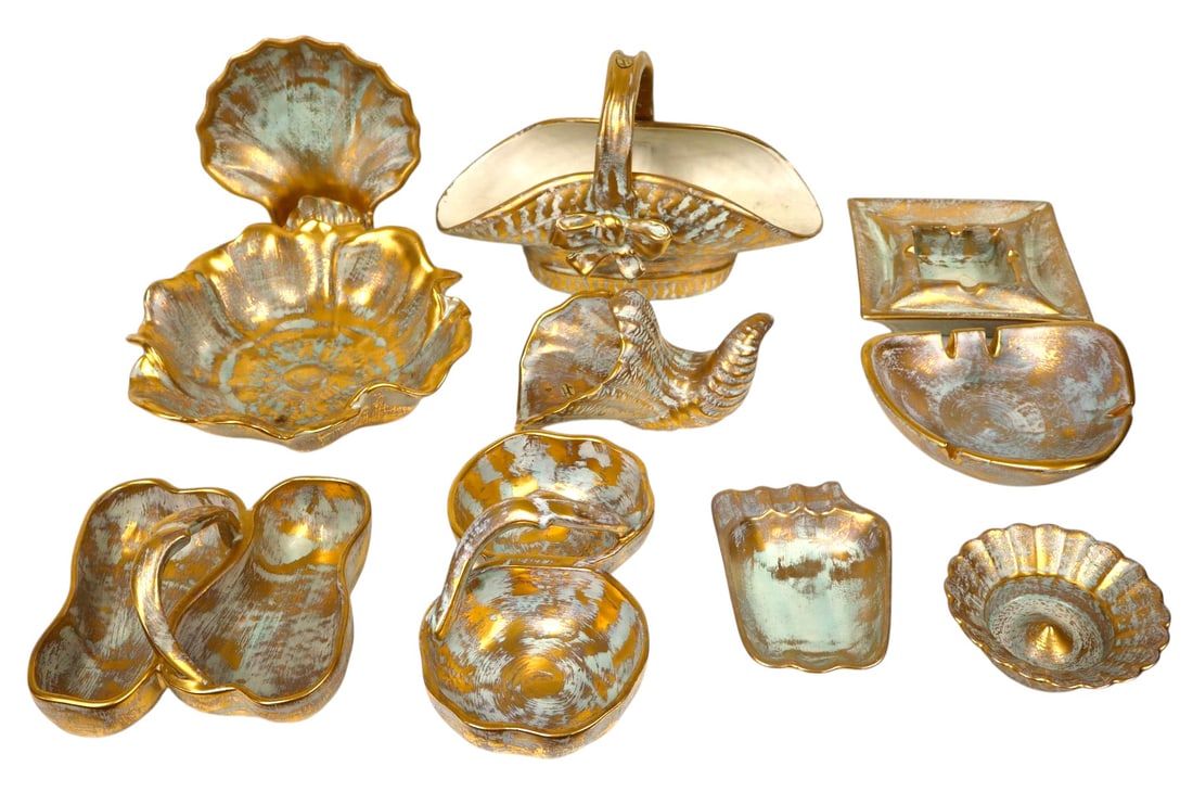 10 pieces of vintage Stangl Antique Gold pattern pottery (1 of 4)
