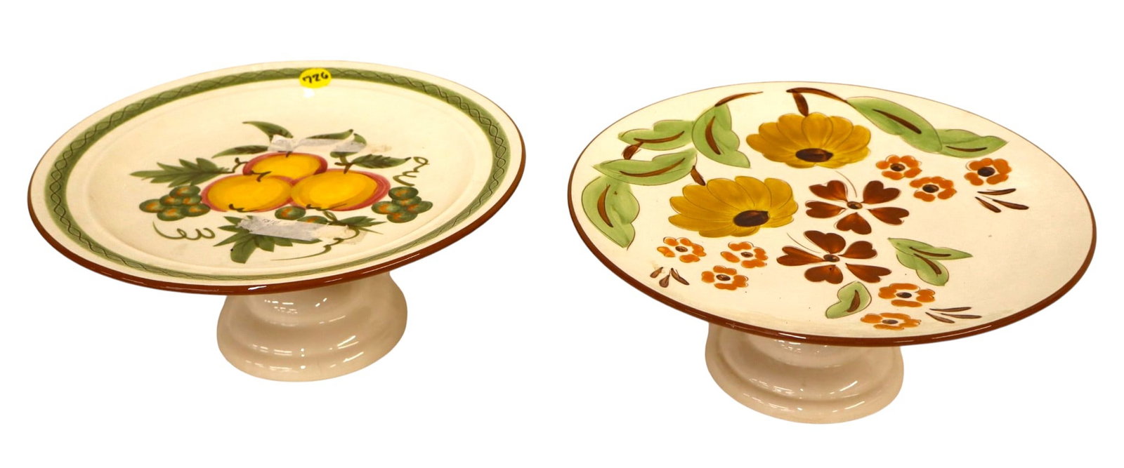 2 vintage Stangl 10" elevated plates (1 of 2)