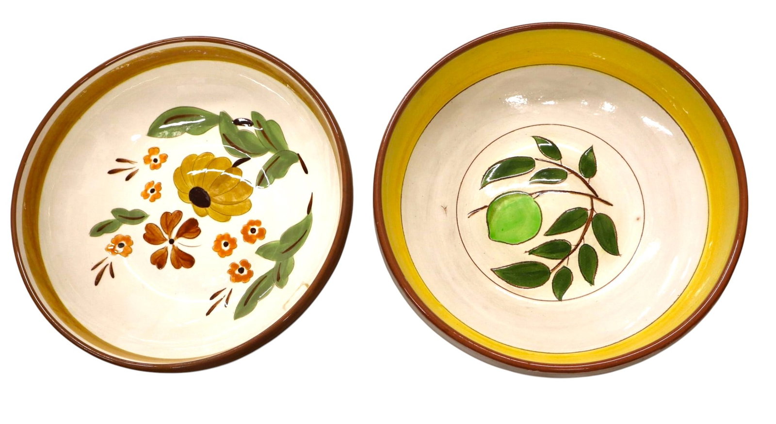 2pcs VTG Stangl 10" bowls Lime and First Love patterns: 2 vintage Stangl 10" bowls Lime and First Love patterns