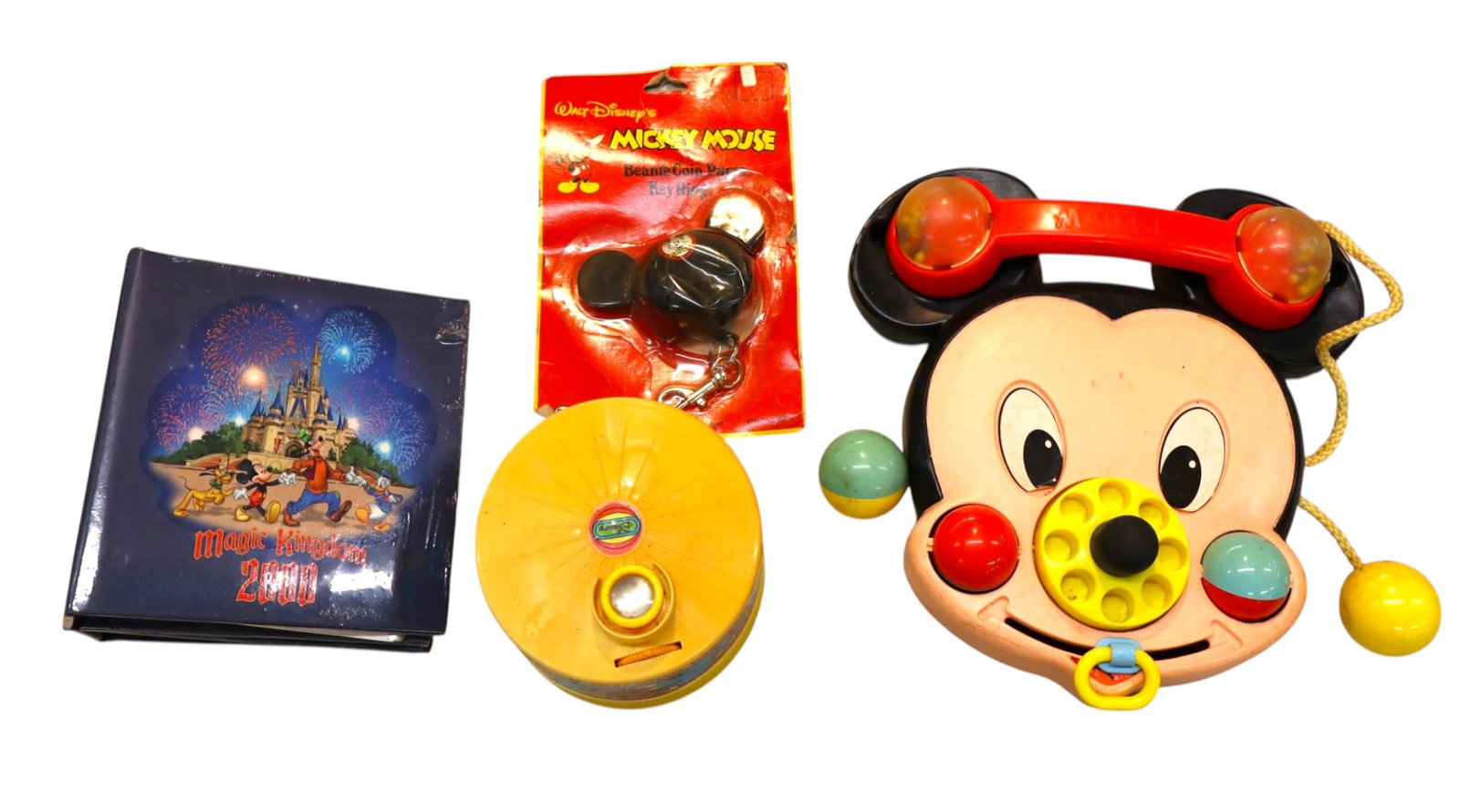 Mickey Mouse phone, Magic Kingdom Albums, Beanie key ring, Dream Time carousel (1 of 4)