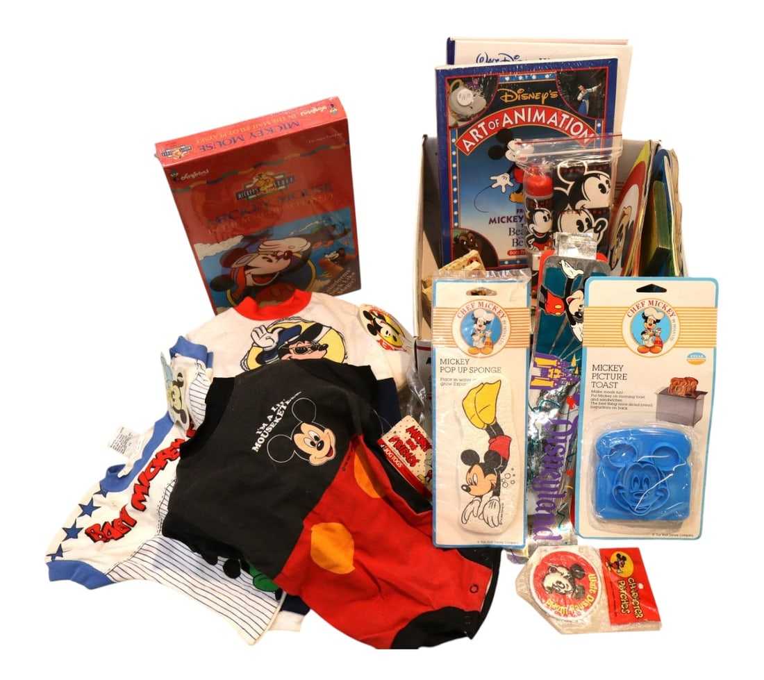 Vintage selection of Mickey Mouse books, toys and other (1 of 5)