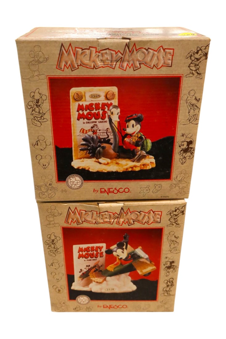 2 VTG Mickey Mouse limited edition figurines in boxes (1 of 2)