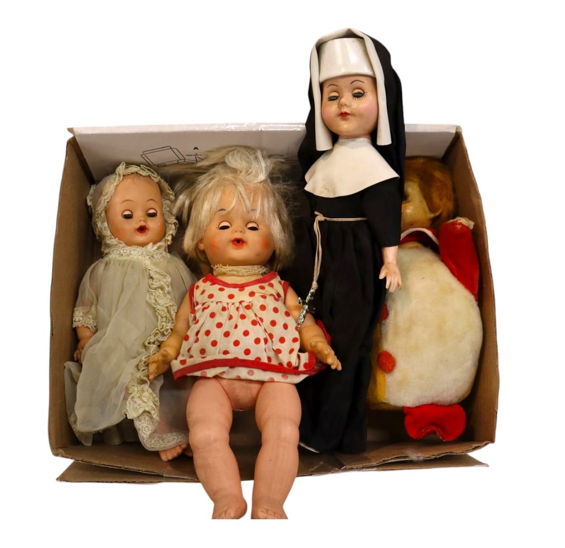 4 vintage dolls including Nun doll (1 of 1)