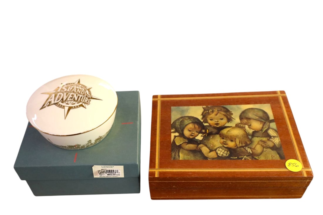 VTG Reuge IT Hummel music box & Univ. Studios Lenox bowl (1 of 3)