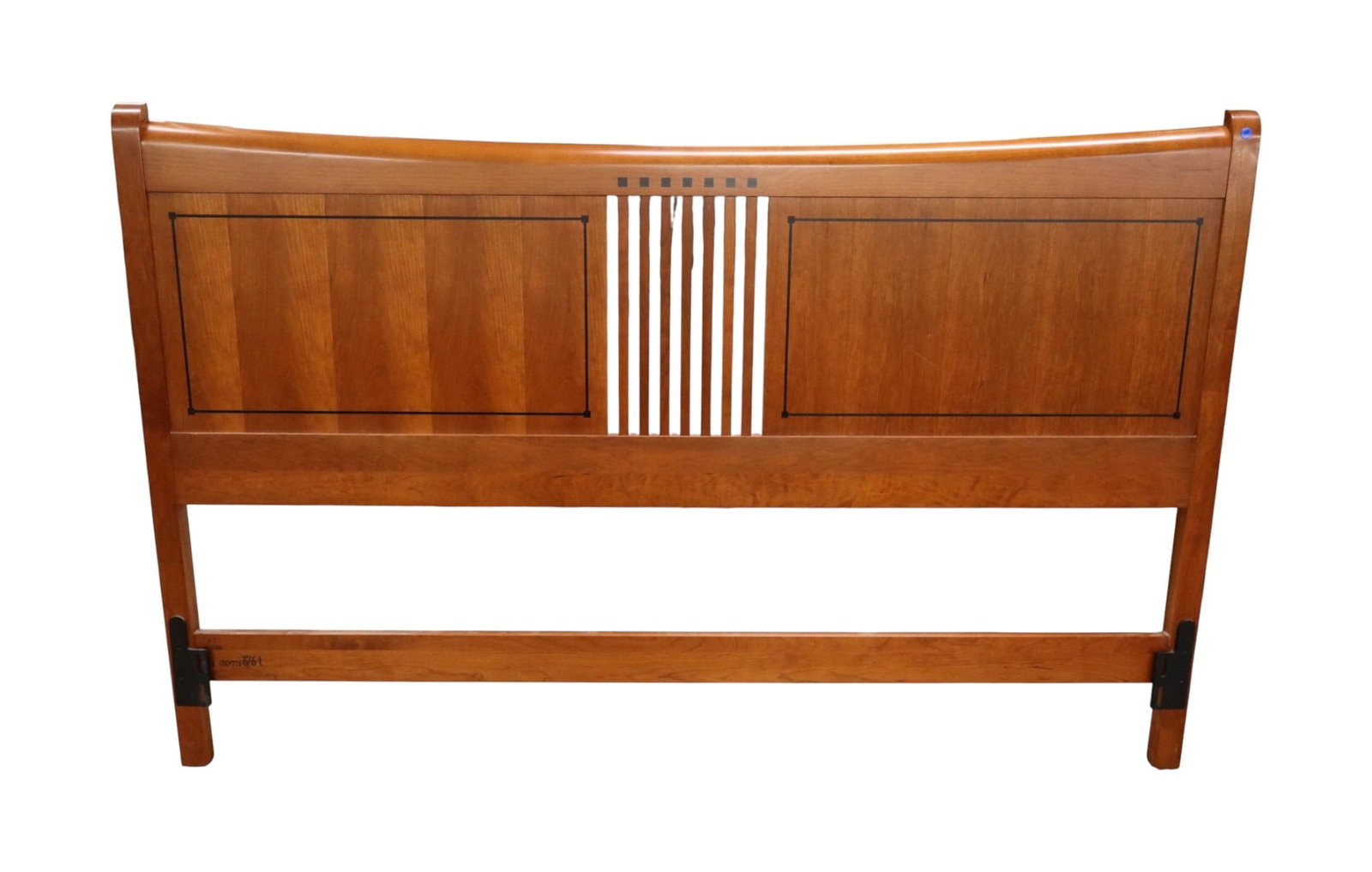 Stickley solid cherry king size headboard with ebony inlay, 1 2073 6/6L, original finish (1 of 6)