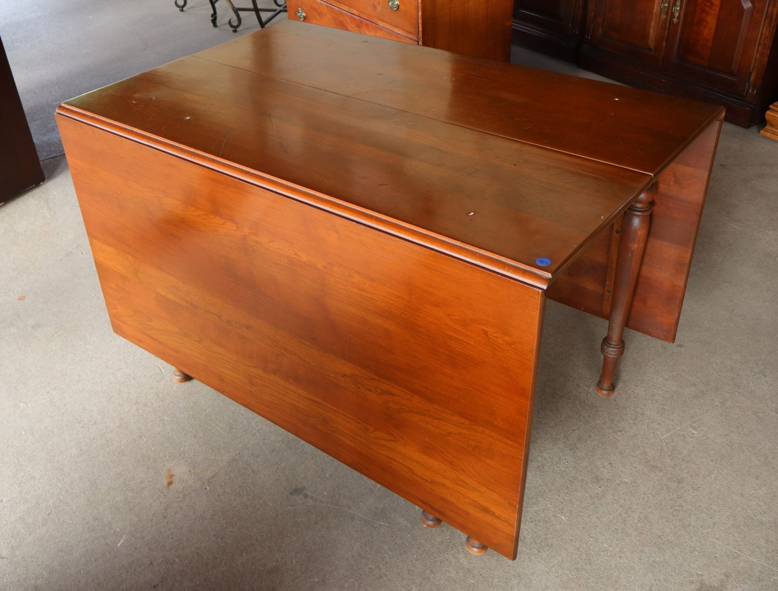 VTG Solid Cherry Drop Leaf Breakfast Table Orig Fin - 5