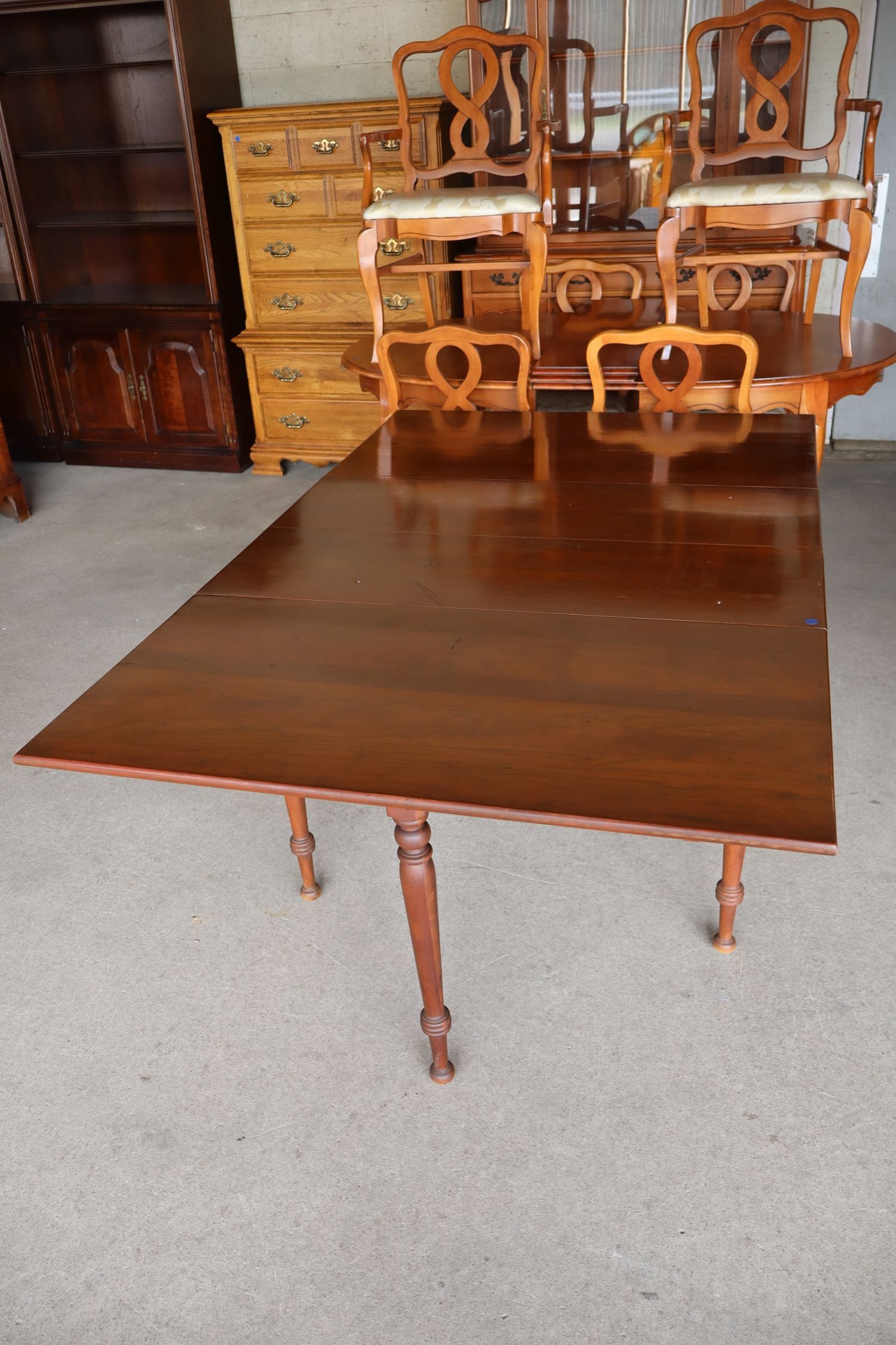 VTG Solid Cherry Drop Leaf Breakfast Table Orig Fin - 3