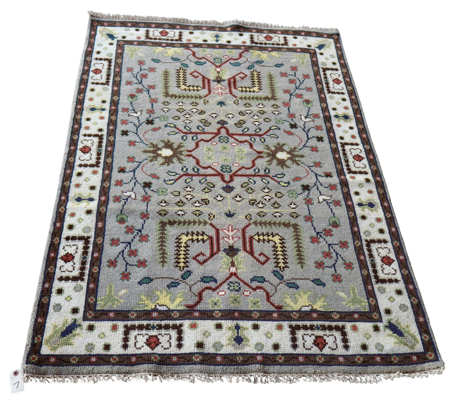 Hand stitched wool rug 72"l x 47"w (1 of 7)
