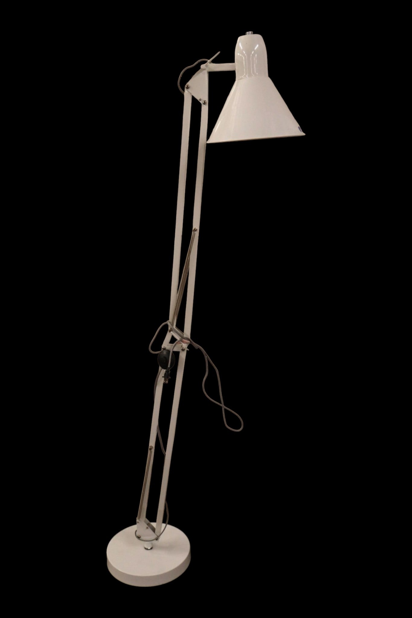 Industrial Adjustable White Modern Floor Lamp (1 of 4)