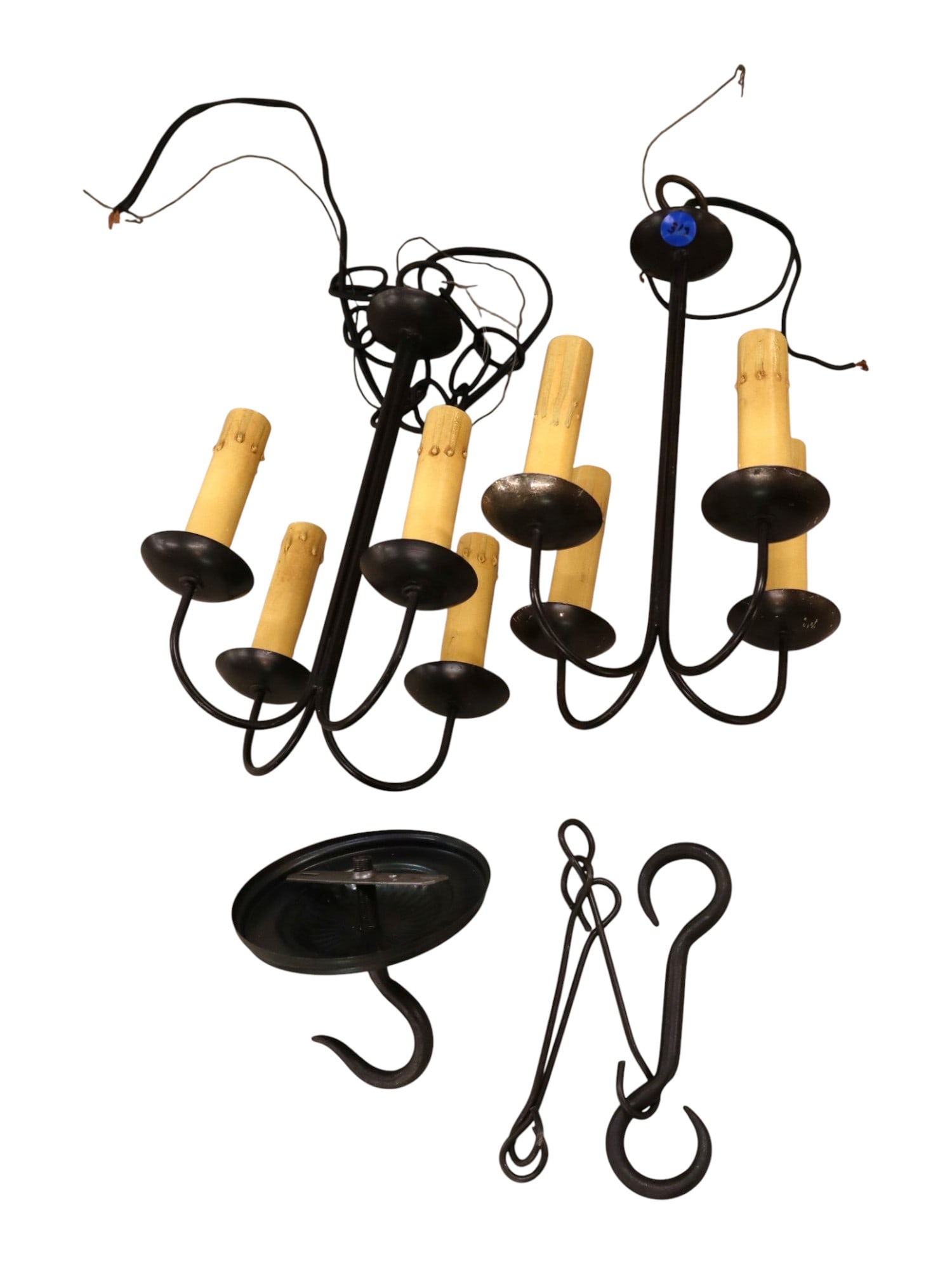 Pr Colonial Style 4 Burner Pendant Ceiling Lights (1 of 2)