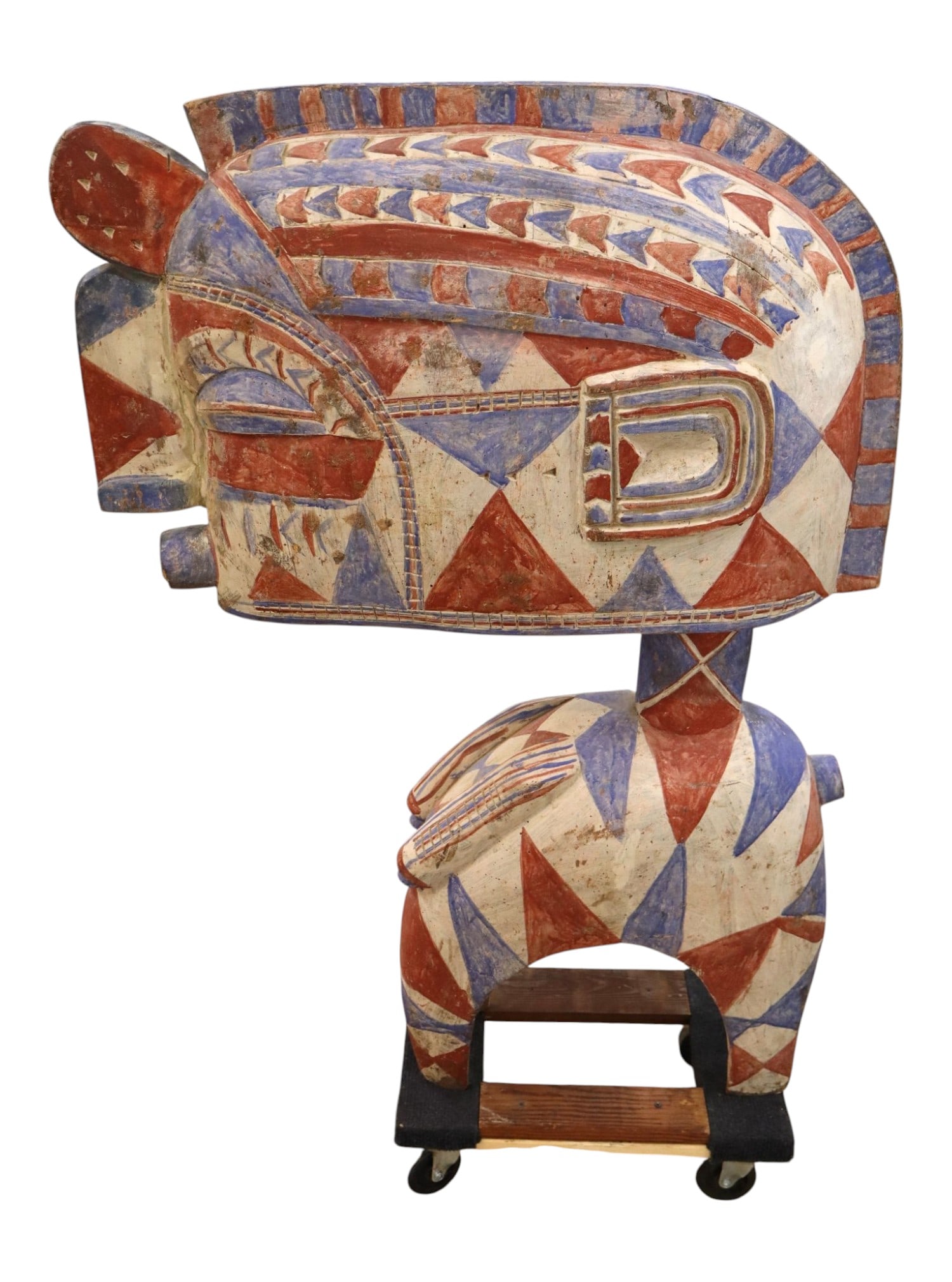 Traditional Baga artisans subtractive sculpture: Traditional Baga artisans subtractive sculpting sculpture. 43"h x 30"w x 8"d