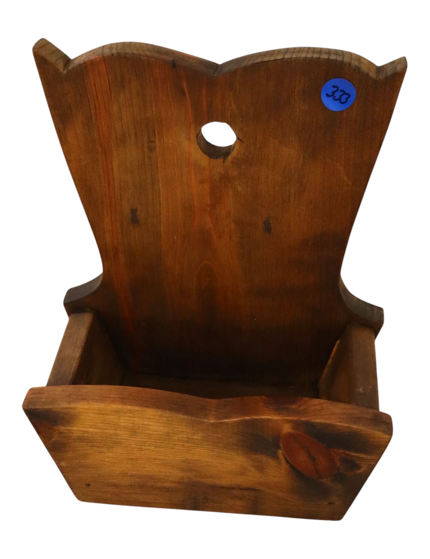 Primitive style hanging salt box. 11"h x 9"w x 4.75"d: Primitive style hanging salt box. 11"h x 9"w x 4.75"d